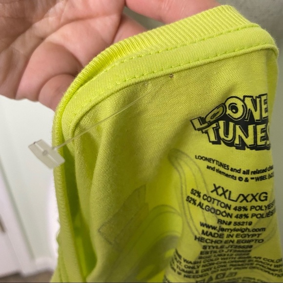 Looney Tunes Neon Cropped Graphic T-Shirt NWT Size XXL - Picture 7 of 9